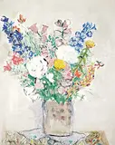 Pat Service, Perennials, 1991, acrylic on canvas