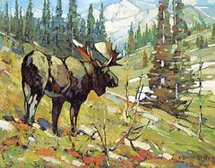 Keith Cornock Smith, Untitled - Lone Moose, 1975, oil on canvas