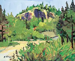 Armand Tatossian, Untitled - Spring Hills, oil on canvas