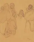Frederick Varley, Eskimo Grouping, 1938, graphite on paper