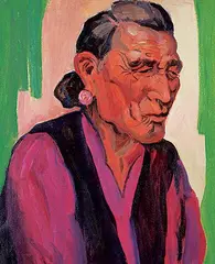 Mildred Valley Thornton, Charlie David [White Wolf], 1942, oil on canvas