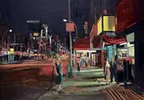Raymond Theriault, Yellow Marquee, 2001, oil on canvas