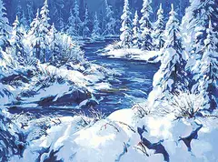 Robert Edward Wood, Paradise Winter, oil on canvas