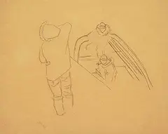 Frederick Varley, Eskimo Drawing #1, Nascopie Trip, 1938, graphite on paper