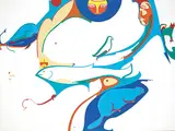 Alex Janvier, The Northern Habitat, 1976, acrylic on canvas