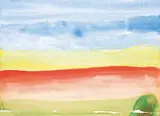 Arthur Fortescue Mckay, Untitled - Red Fields, 1992, watercolour on paper