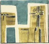 Marion Florence Nicoll, La Paz - Empty Mission #1/9 Artist's Proof - Keep A, 1967, colour relief print on paper