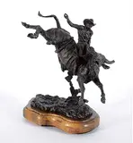 Jay Contway, Bull Rider #14/30, 1969, bronze sculpture