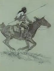 Jack Elmo King, Untitled - The Hunter, pastel on paper