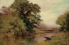 Near Wilford, Surrey by Ernest Parton, oil on canvas, sold Nov 2020