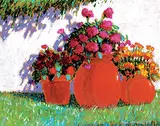 André Bertounesque, Plein Soleil, acrylic on wood board