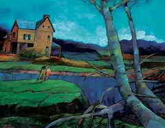 Gérard Castonguay, Observation, oil on canvas