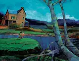 Gérard Castonguay, Observation, oil on canvas