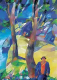 Gérard Castonguay, Le Promeneux, oil on canvas
