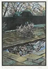 Jennifer Dickson, Drifting Petals, Penshurst #20/30, colour etching on paper