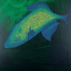 Jerry Richard Didur, Circuit Board, 1987, acrylic on canvas