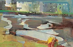Adrian Dingle, Soft Morning, Clifden, County Gallway, Eire, 1988, acrylic on wood board