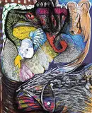 . Drunken Paw, Would You Live in a Tree, mixed media on paper