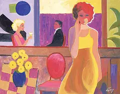 George Arthur Evoy, Afternoon Rendez Vous, acrylic on canvas