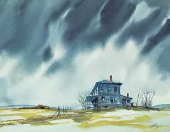 George Arthur Evoy, Marty's Place, watercolour on paper
