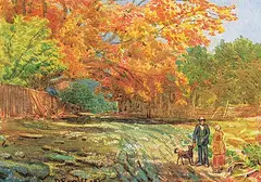 Daniel Fowler, The Conversation Near Amherst Is., 1887, watercolour on paper