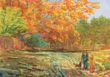 Daniel Fowler, The Conversation Near Amherst Is., 1887, watercolour on paper