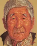 Alain Gagne, Untitled - The Wise Elder, pastel on paper