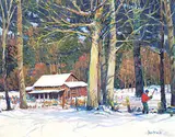 Ron Hedrick, The Woodcutter, oil on canvas