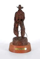 Jim Hauser, Cowboy #20/20, 1990, bronze sculpture