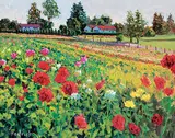 Ron Hedrick, Ferncliff Gardens, oil on wood board