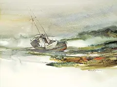 Brian R. Johnson, Near Tofino, watercolour on paper