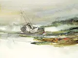 Brian R. Johnson, Near Tofino, watercolour on paper