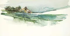 Brian R. Johnson, Saanich #5, watercolour on paper