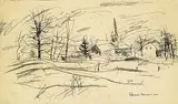 Henri Leopold Masson, Untitled - Sketch of the Old Town