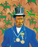 Frederick McDonald, Yellow Horse, Blackfoot, 1995, acrylic on canvas