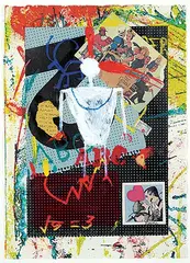 Jane Ash Poitras, Ancient Symbols [in Modern Times] #A/P, 1988, mixed media and etching on paper