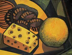 Untitled - Afternoon Charcuterie by David Pugh, 1974, oil on canvas, sold Nov 2020