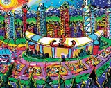Brian J. Scott, Scotsman's Hill, Calgary, acrylic and mixed media on canvas