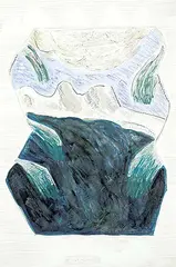 Arnold Shives, Coast Mountain, 1990, mixed media on paper