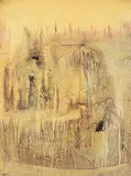 Ronald John Spickett, Untitled - Automatic Drawing, mixed media on paper mounted on wood board