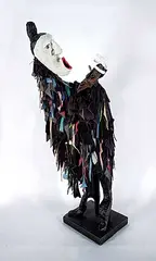 Pat Strakowski, Singer for the Masque, 1988, mixed media sculpture
