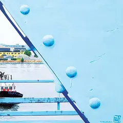 Tad Suzuki, Studies of Johnson St. Bridge, Victoria, II, 2011, acrylic on wood board