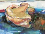 Beverly Tosh, Back View, mixed media on paper