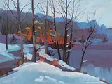 Jim Vest, Riverside Sketch, 1981, gouache and acrylic on paper