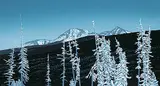 J. Thomas Hinton, Frosty Morning, Storm Mountain, gouache on paper