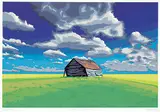 J. Thomas Hinton, Prairie Summer #32/38, 1990, colour silkscreen on paper