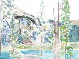 Barbara Ballachey, Still Water, Emerald Lake, watercolour on paper