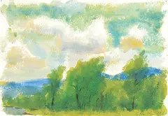 Gerald Faulder, Soft Wind, 1996, watercolour on paper
