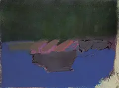 Leslie Frederick Graff, Shoreline / Still Life #4, pastel on paper