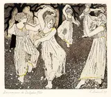 Francine Gravel, Danseuses de Delphes #22/25, 1979, colour etching on paper